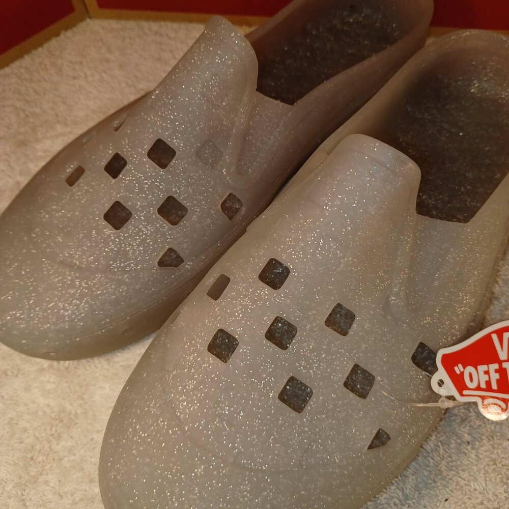 Vans  Unisex Mule T Slip On (Glitter Gray) VN0005V8GF - Picture 3 of 12
